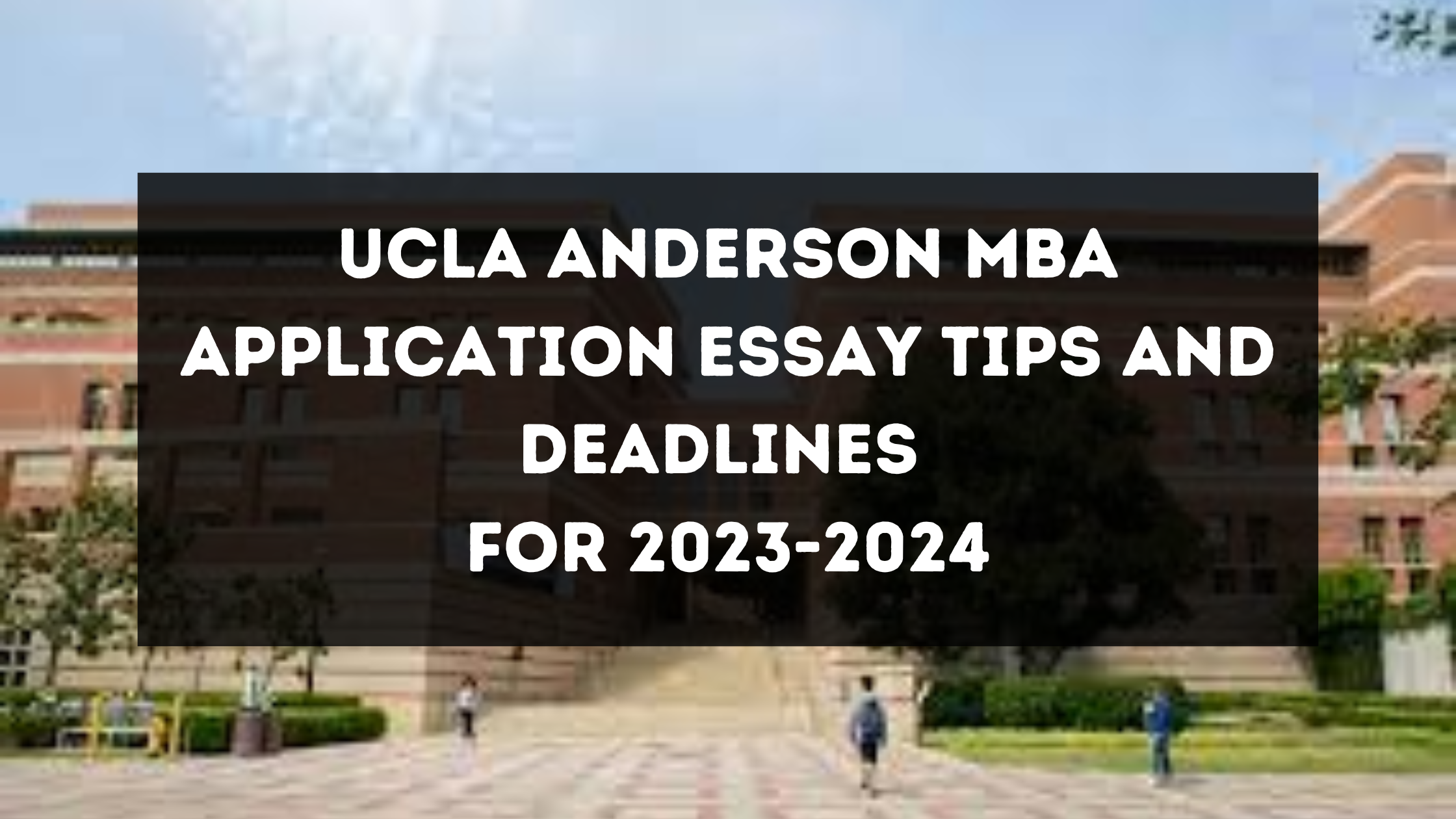 UCLA MBA Application Essay Tips and Deadlines for 2023 2024! Mentor